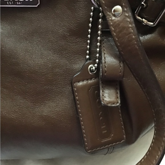 Coach Madison Sophia Dark Brown  Leather Satchel - Picture 5 of 16